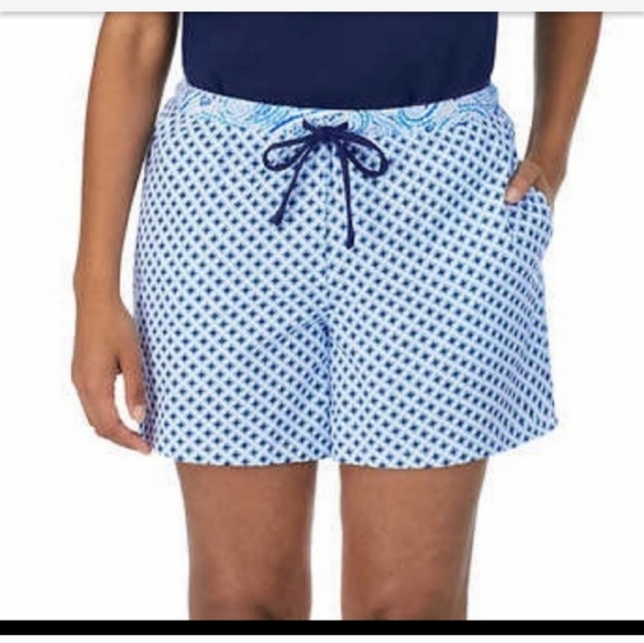 Carole Hochman Cotton 4pc Pajama Set short sleeve tank tee capri… - Picture 6 of 10